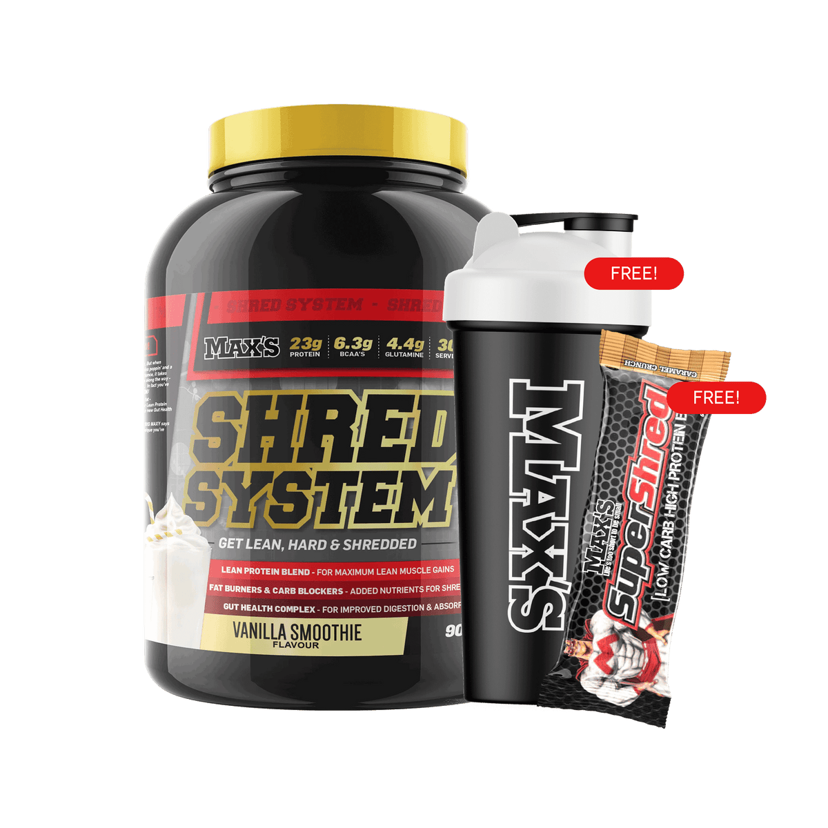 CWMP - MAX'S Shred System Starter Bundle 900g - VANILLA SMOOTHIE