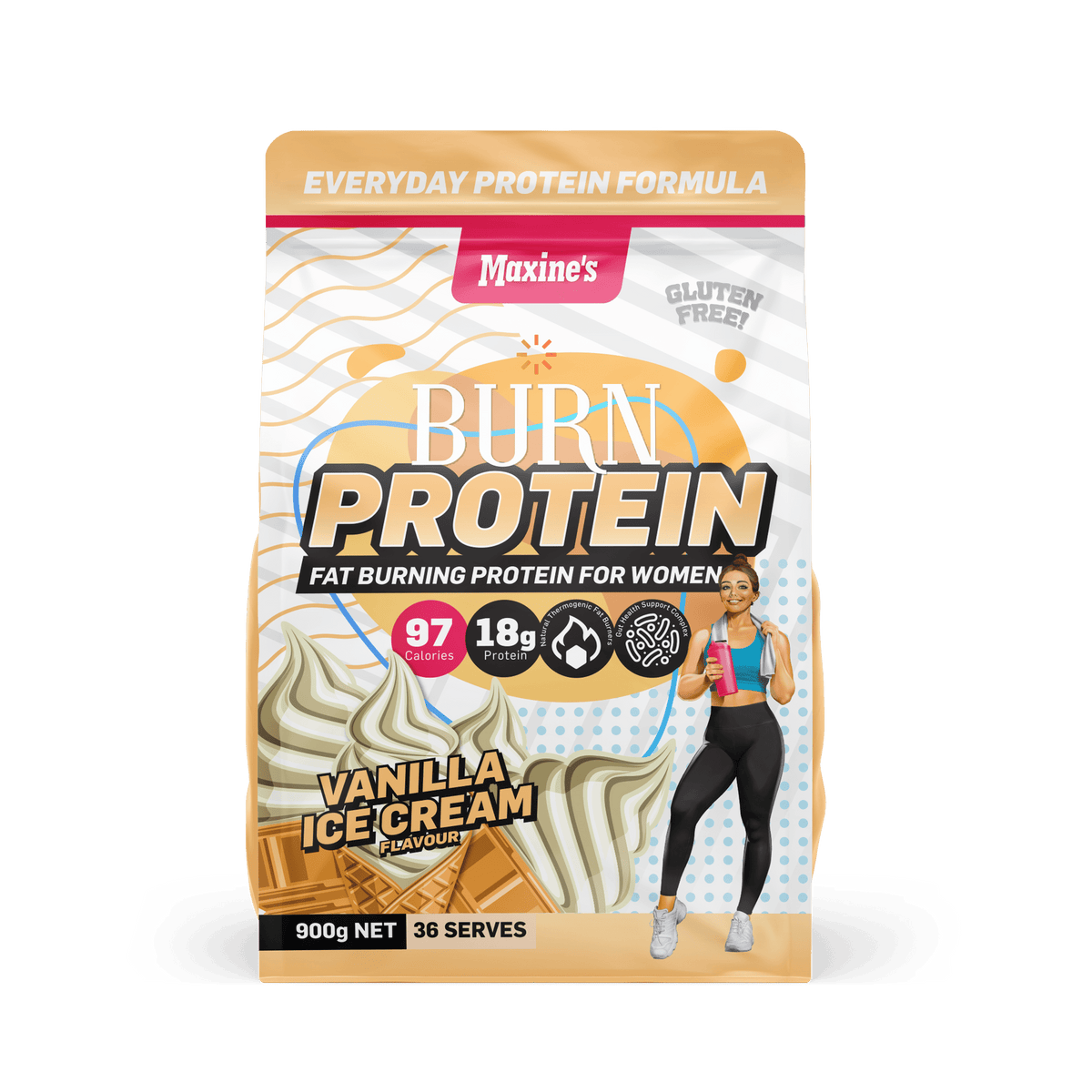 CWMP - Maxine's Burn 900g Vanilla Ice Cream