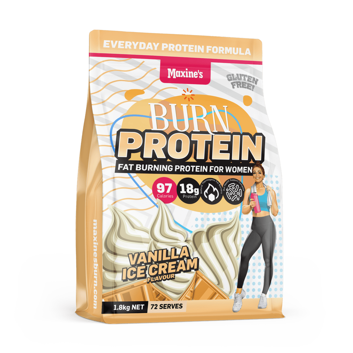 CWMP - Maxine's Burn 1.8kg Vanilla Ice Cream