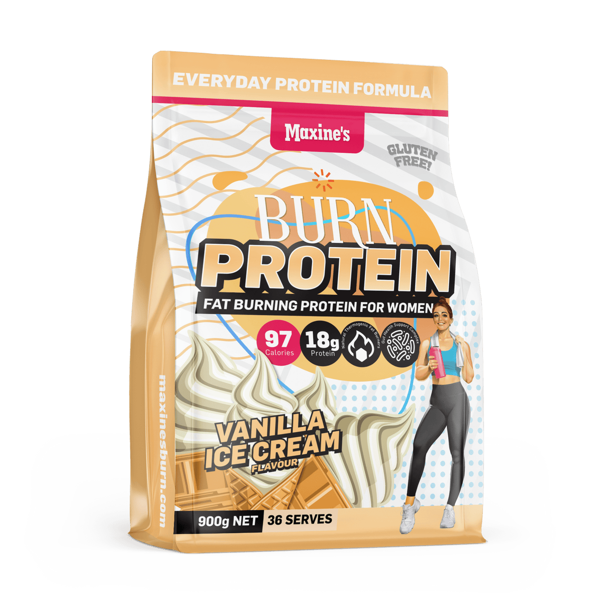 CWMP - Maxine's Burn 900g Vanilla Ice Cream