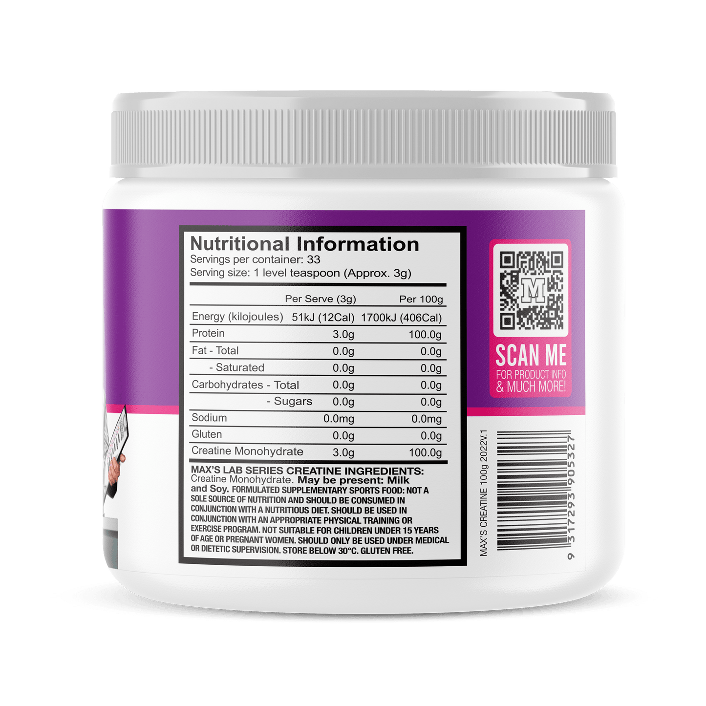 Twin Pack: MAX'S Creatine 100g