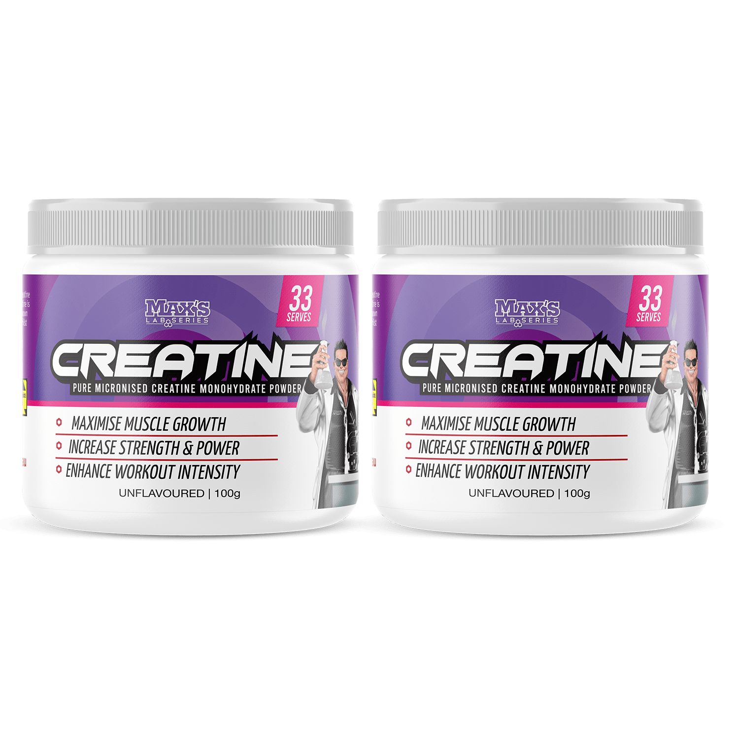 Twin Pack: Creatine Monohydrate 100g