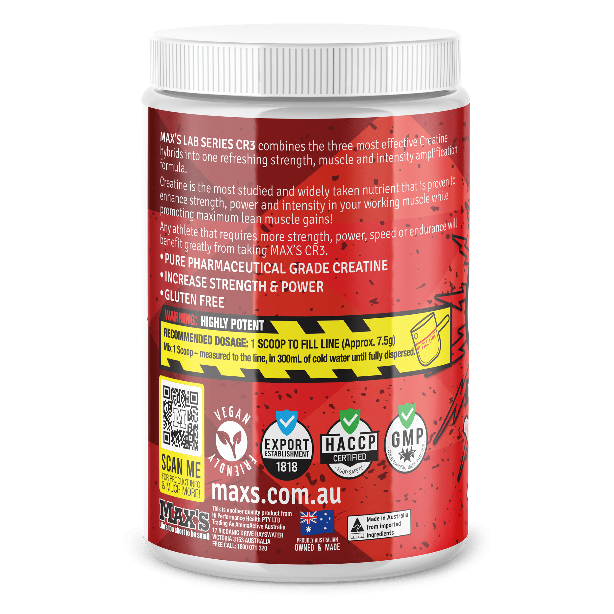 MAX'S Creatine CRx3 - High Potency Blend | MAX'S Protein Official ...