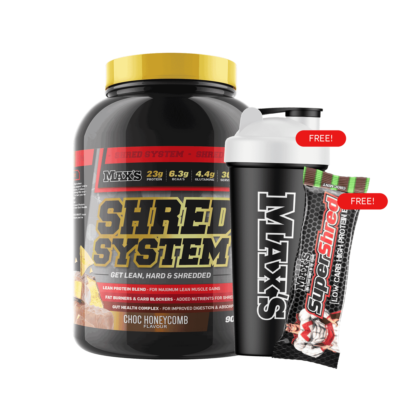 CWMP - MAX'S Shred System Starter Bundle 900g - CHOC HONEYCOMB