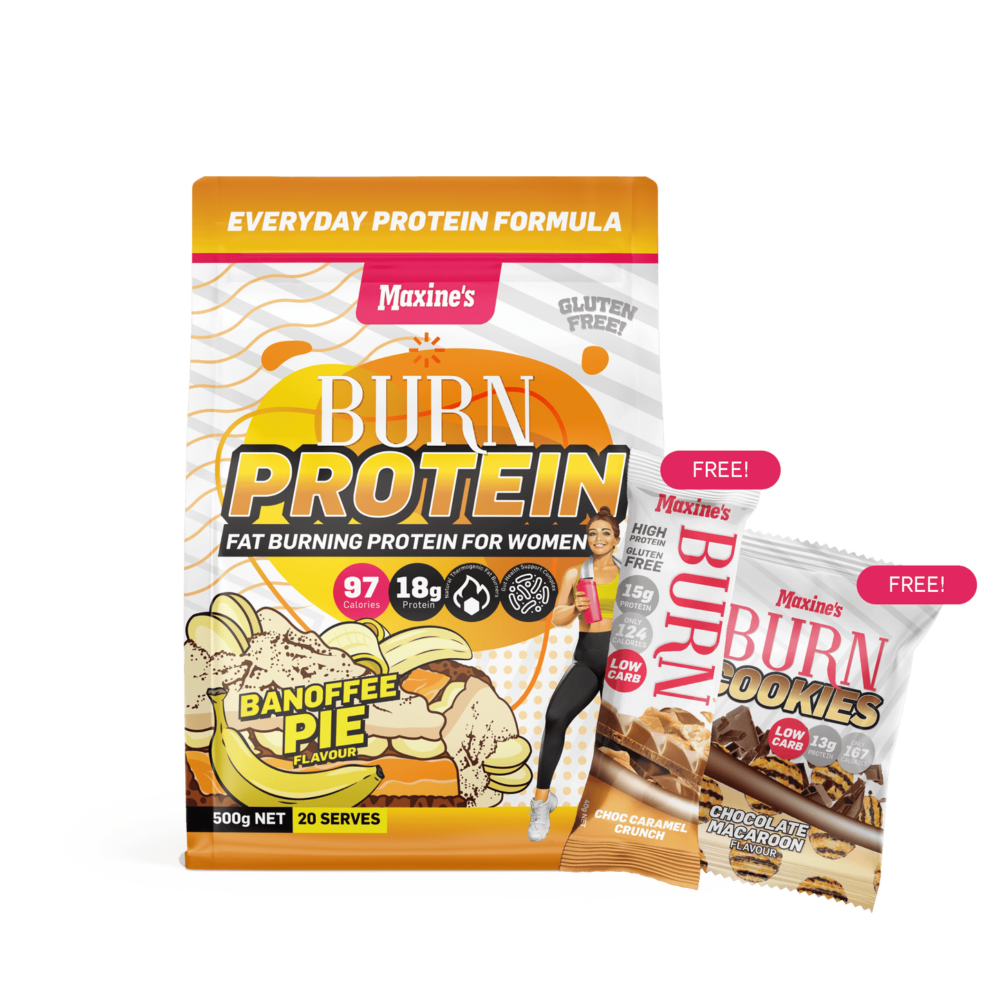 CWMP - Maxine's Burn Protein Starter Bundle 500g - BANOFFEE PIE