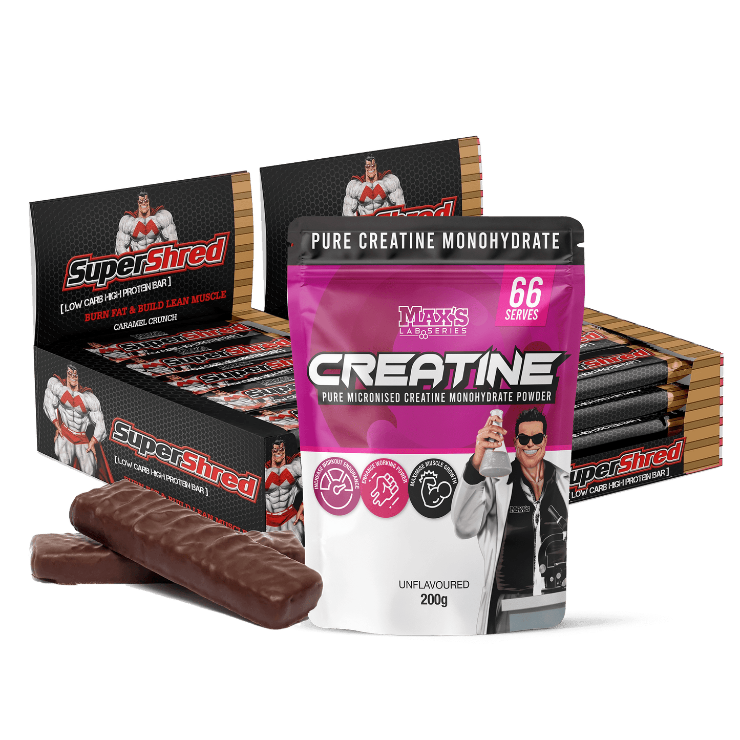 MAX'S SuperShred Bars Twin Pack (24 Bars)