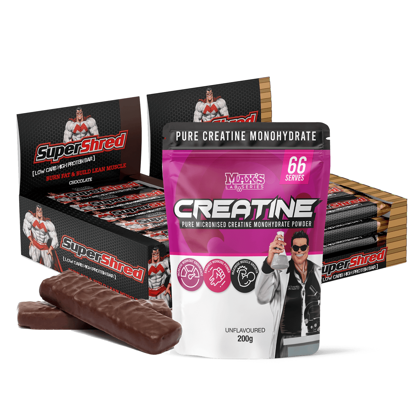 MAX'S SuperShred Bars Twin Pack (24 Bars)