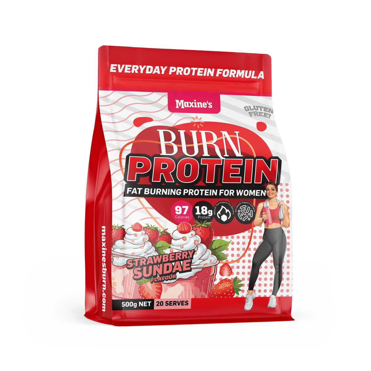 CWMP - Maxine's Burn 500g Strawberry Sundae
