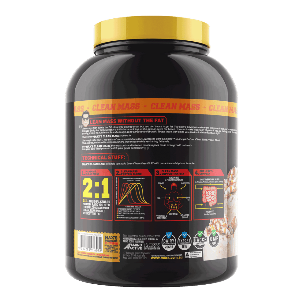 MAX'S Clean Mass - Premium Lean Gainer | MAX'S Protein Official™ – Max ...