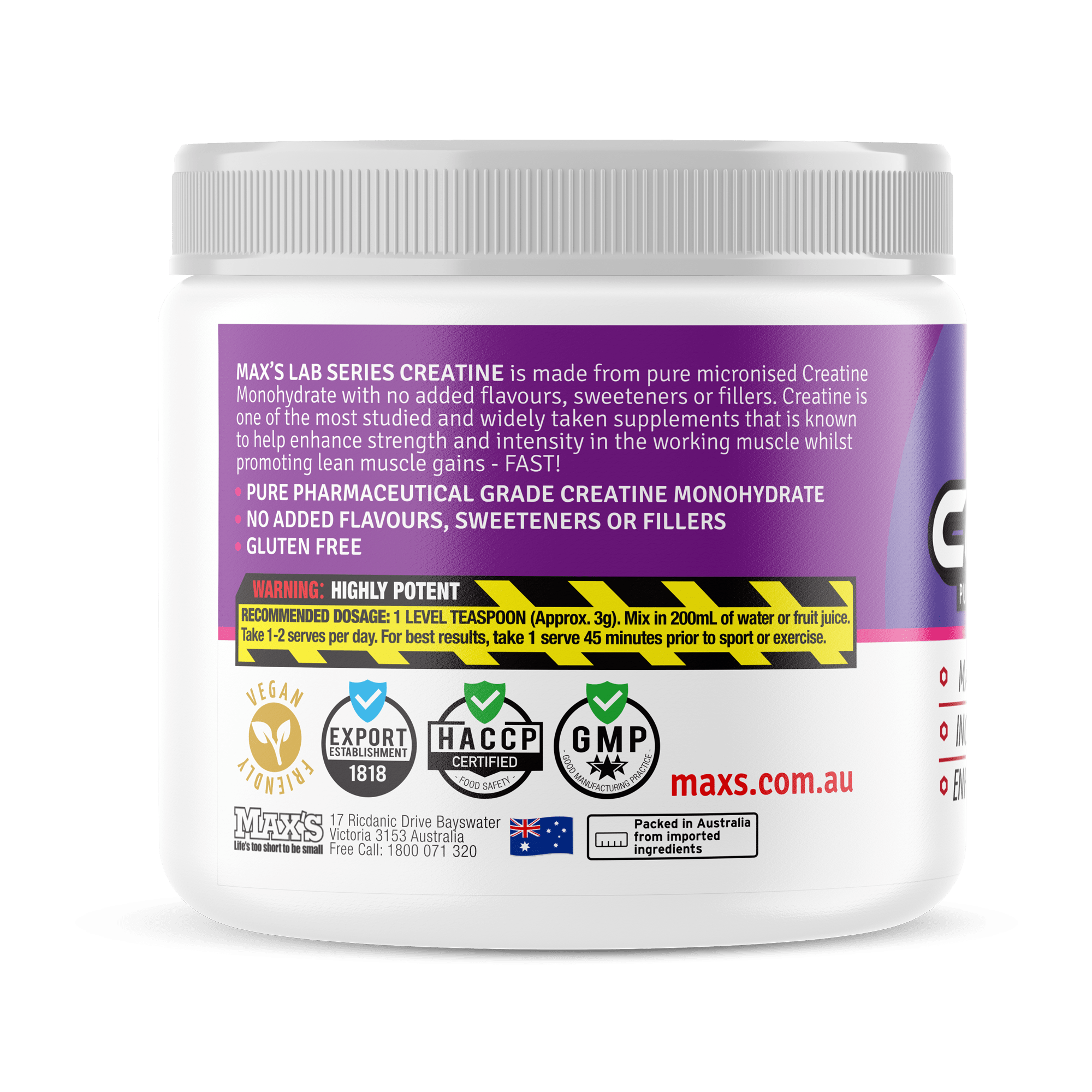 MAX'S Creatine Monohydrate | MAX'S Protein Official™ – Max's Protein